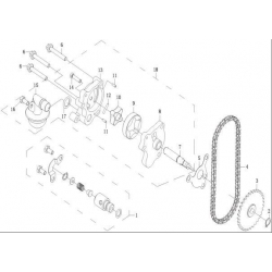 4. Łańcuszek pompy oleju cfmoto 500 X5 0180-074000