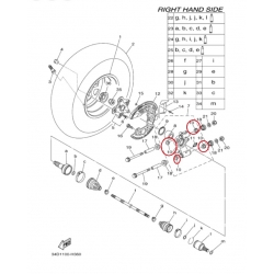 Uszczelniacz piasty yamaha grizzly 3JN-23517-00-00