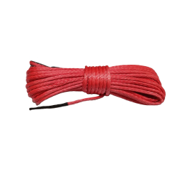 Lina syntetyczna do wyciągarki 6 mm 15mb czerwona