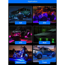 Super Bright 6 Pods RGB LED Rock Lights Set