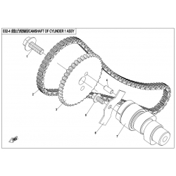 Łańcuszek rozrządu cfmoto 800, 0800-024100