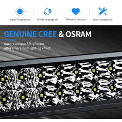 aurora double row led light osram