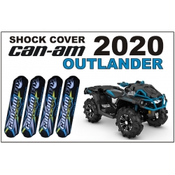 Osłony amortyzatorów Can-am Outlander czarno niebieskie amortyzatory Fox