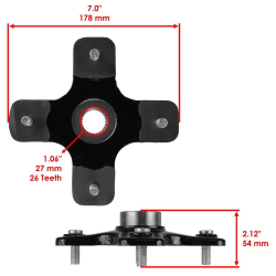rear hub can-am outlander renegade 400 500 650 800
